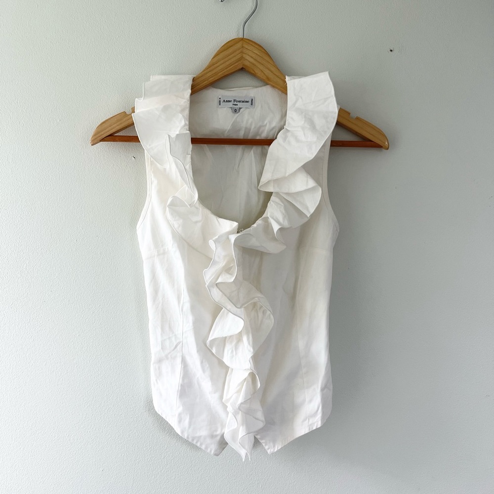 Anne Fontaine Ruffle Corset Top